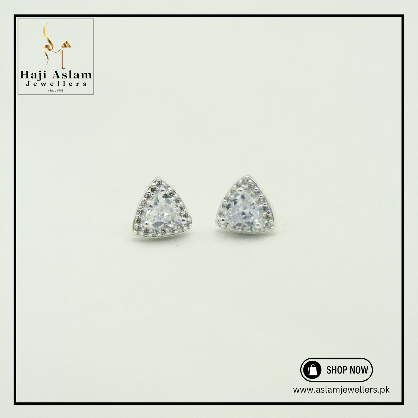 Triangle Stud Tops - 925 Silver (Chandi)