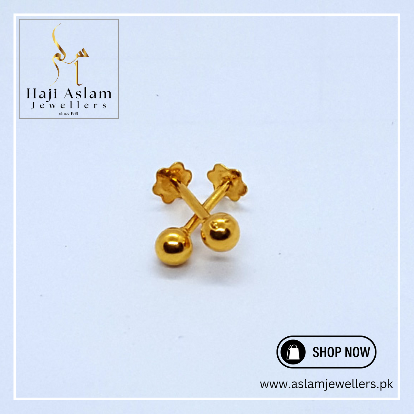 Round Circular Tops - 21K Gold