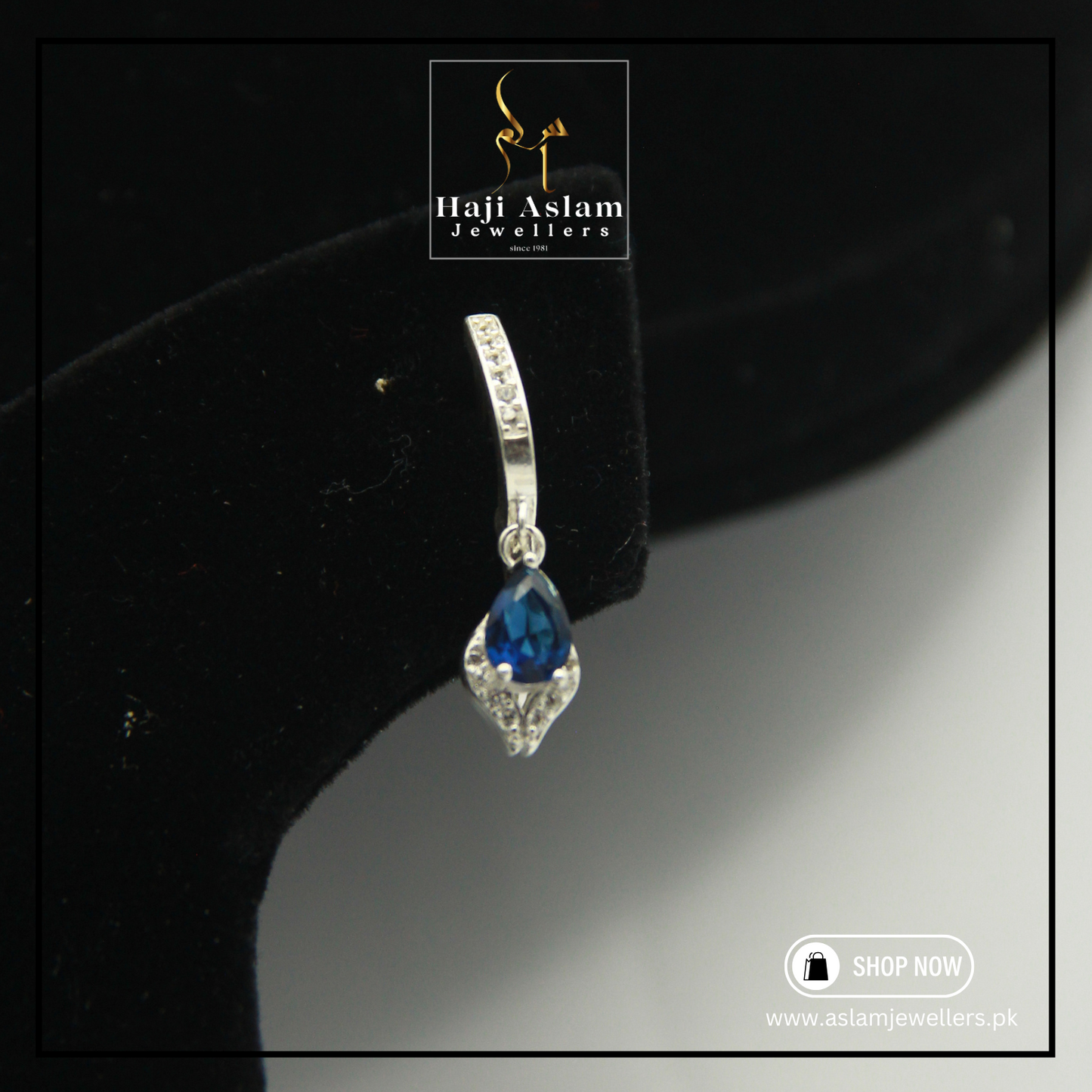 Sapphire Opulent Loop 4pcs. Set - 925 Silver (Chandi)