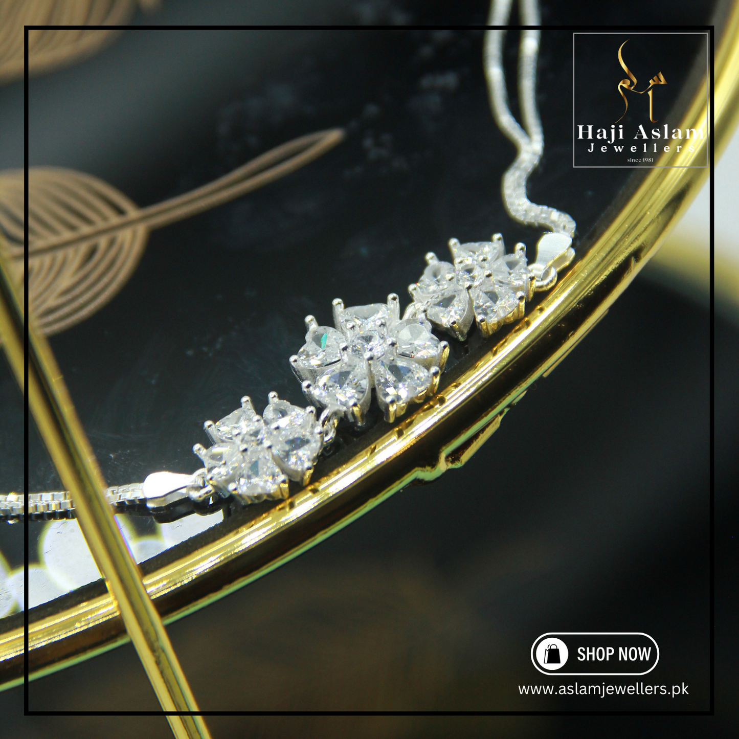 Eternal Frost Floral Bracelet - 925 Silver (Chandi)