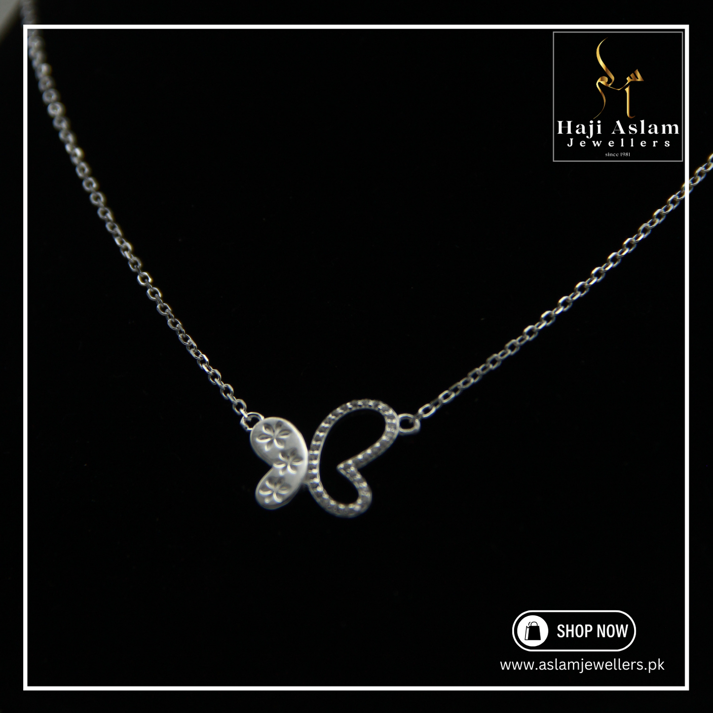 Flutterwing Elegance Pendant - 925 Silver (Chandi)
