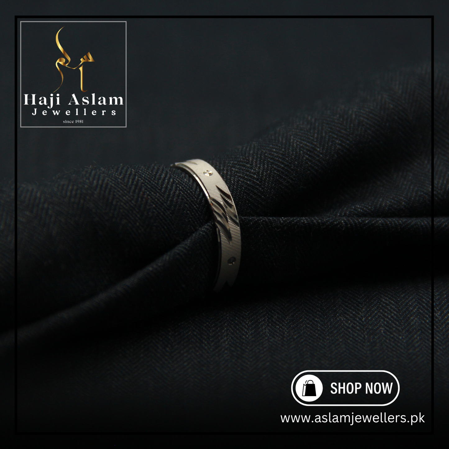 Twin Leaf Challa Ring - 925 Silver (Chandi)