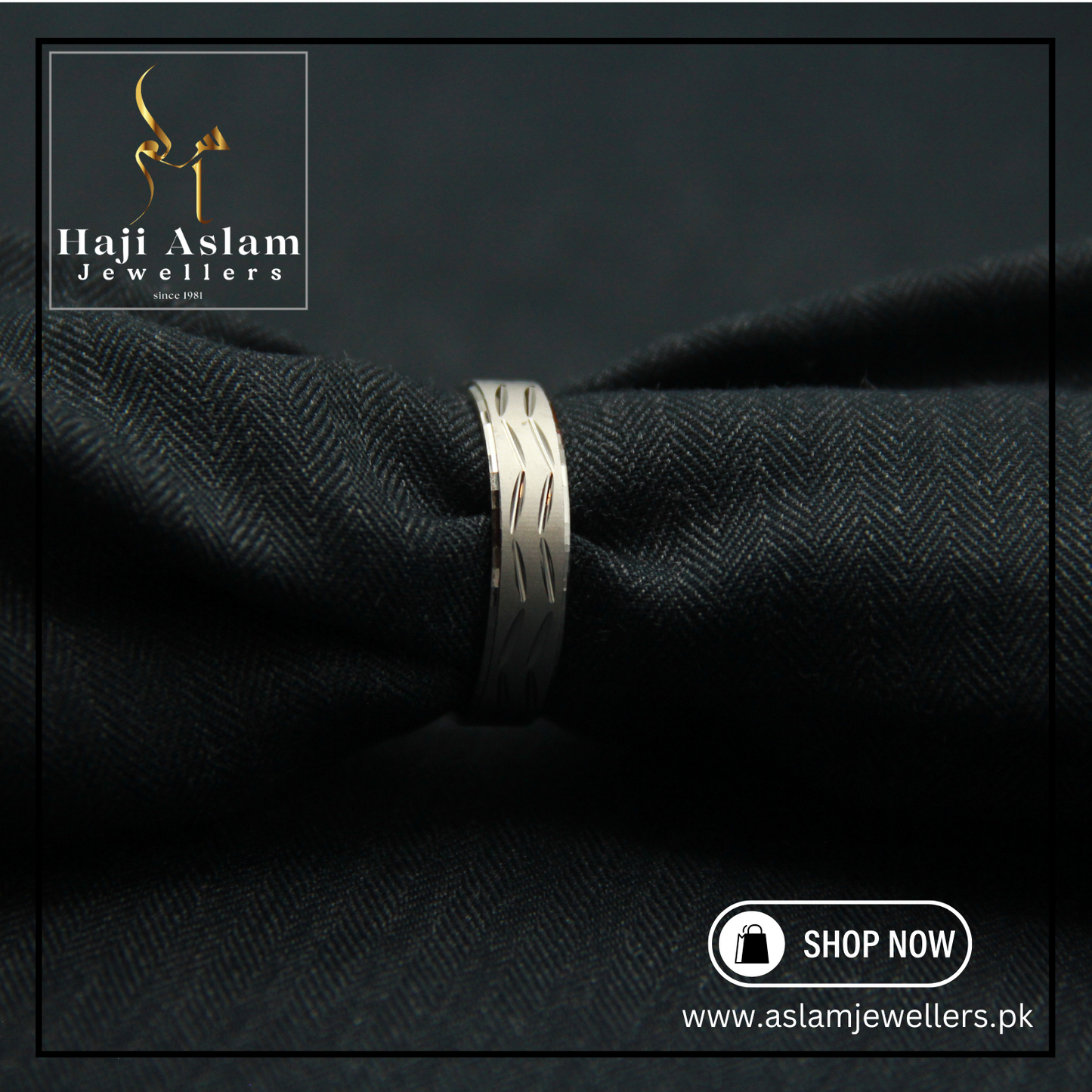 Zig Zag Elegance Challa Ring - 925 Silver (Chandi)