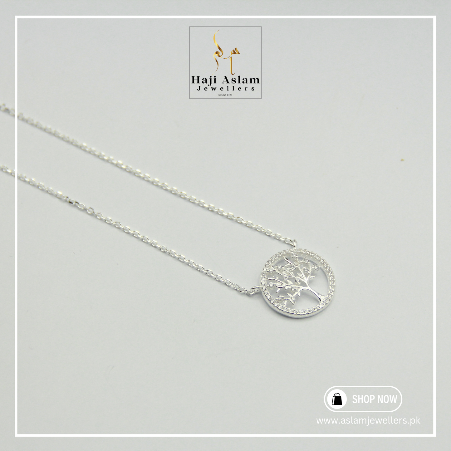 Eternal Tree of Life Pendant Necklace – 925 Silver (Chandi)