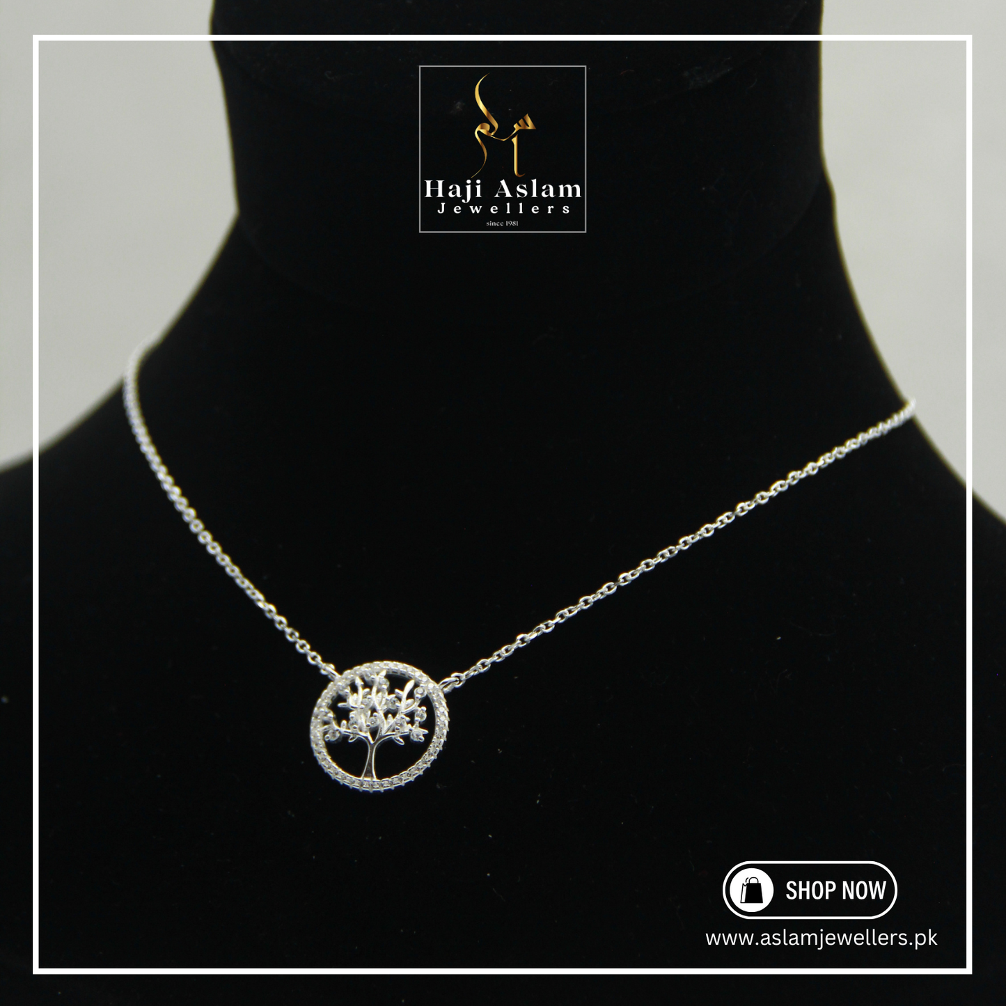 Eternal Tree of Life Pendant Necklace – 925 Silver (Chandi)