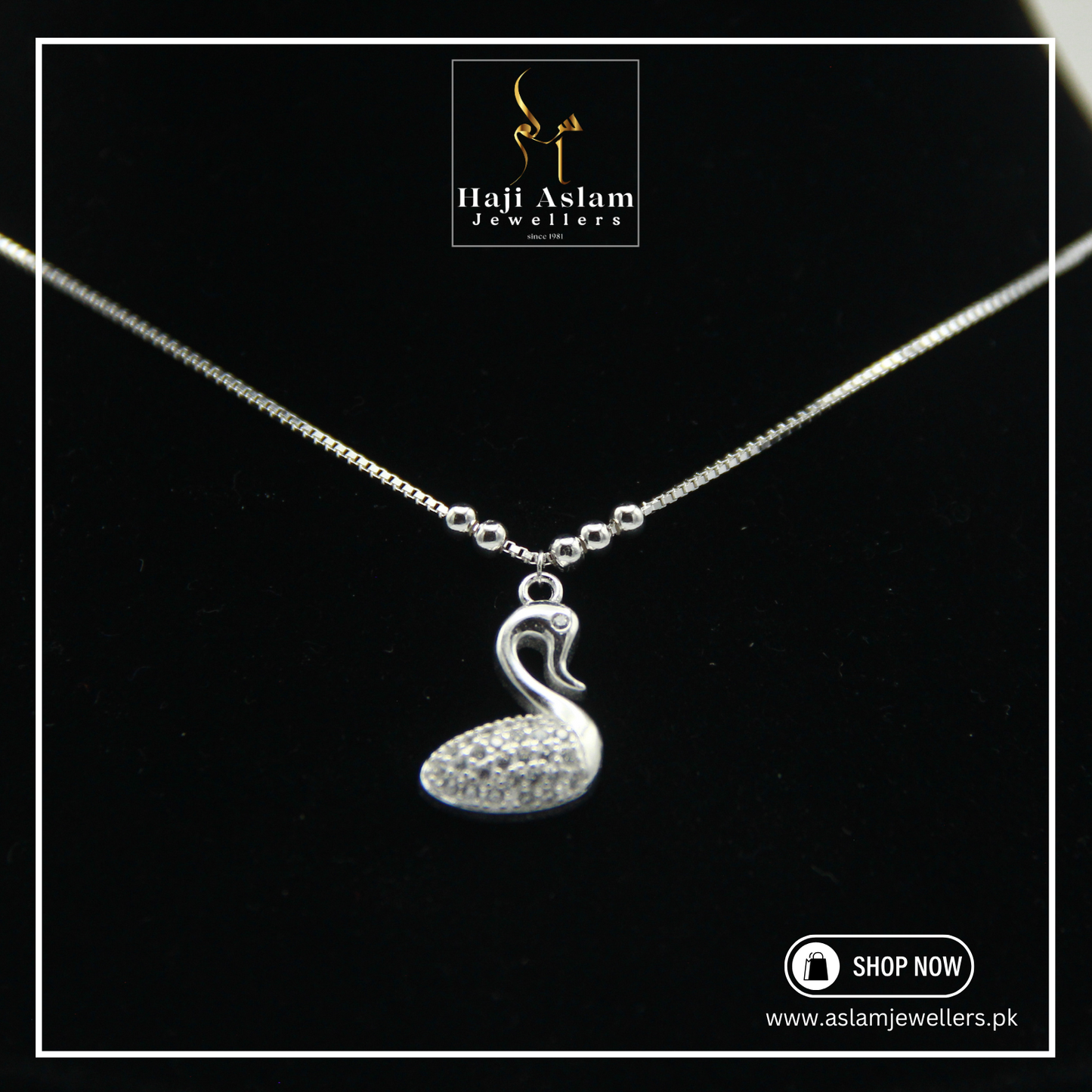 Duckling Pendant Necklace – 925 Silver (Chandi)