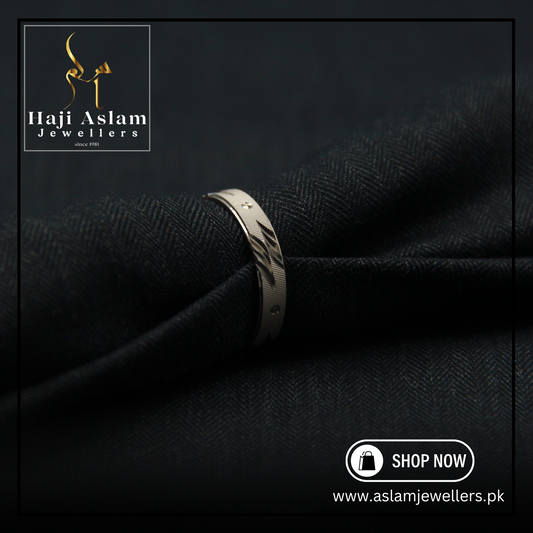 Twin Leaf Challa Ring - 925 Silver (Chandi)
