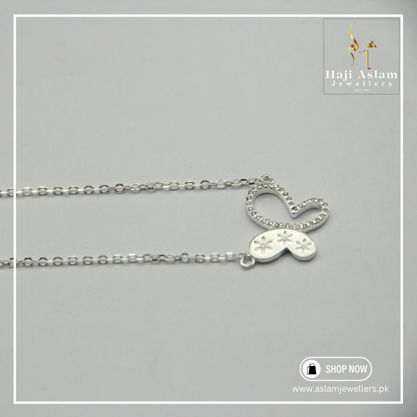 Flutterwing Elegance Pendant - 925 Silver (Chandi)