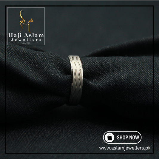 Zig Zag Elegance Challa Ring - 925 Silver (Chandi)