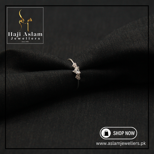 Triple Heart Slim Ring - 925 Silver (Chandi)