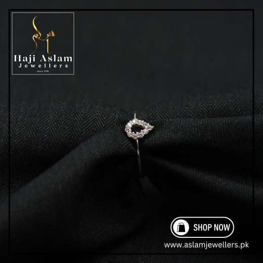 Dewdrop Zircon Ring - 925 Silver (Chandi)