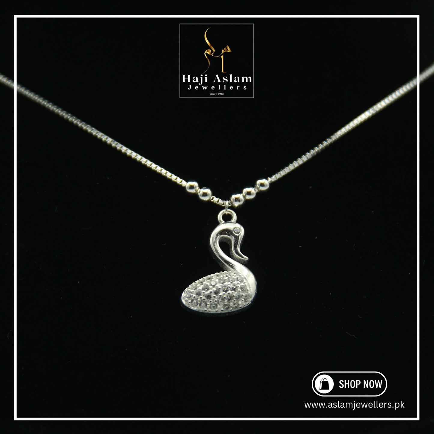 Duckling Pendant Necklace – 925 Silver (Chandi)