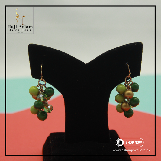 Gilded Grape Cluster Drop Earrings