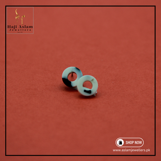 Panda O Studs – Black & White Hoop Miniatures