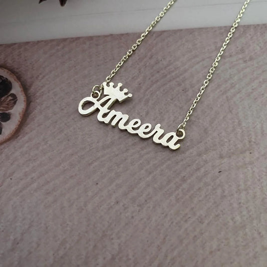 Name Locket Necklace - 925 Sterling Silver (Chandi)