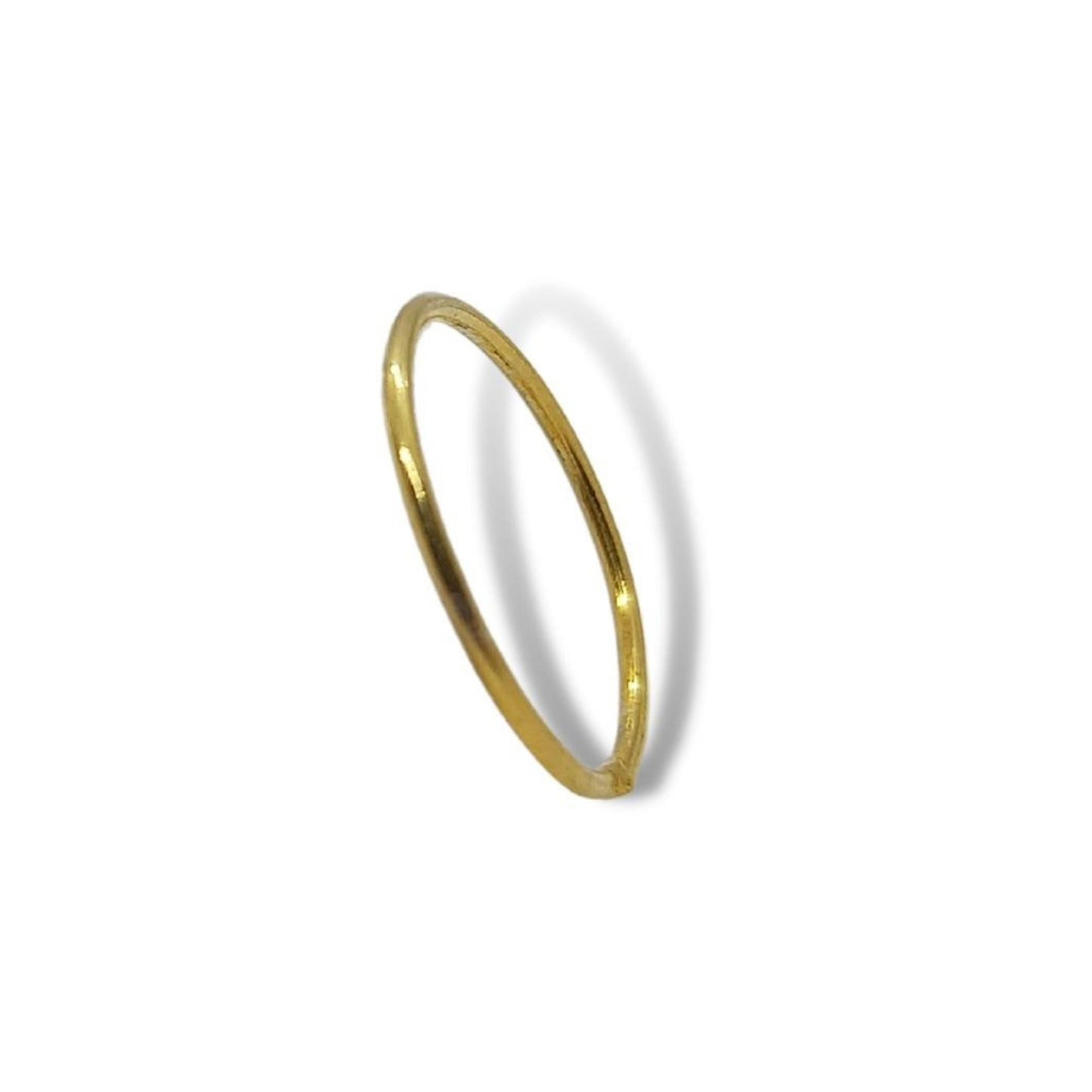 Nose Ring Simple - 21K Gold