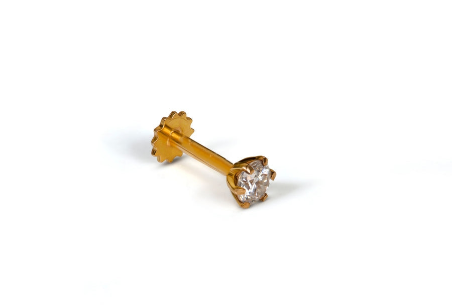 Elegant Nosepin - 21K Gold