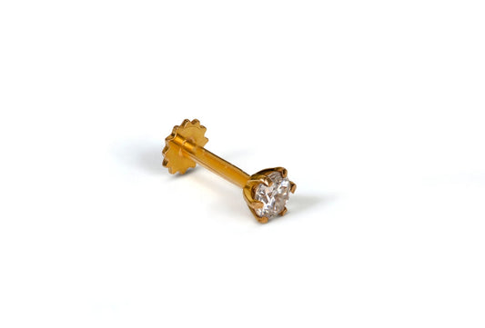 Elegant Nosepin - 21K Gold